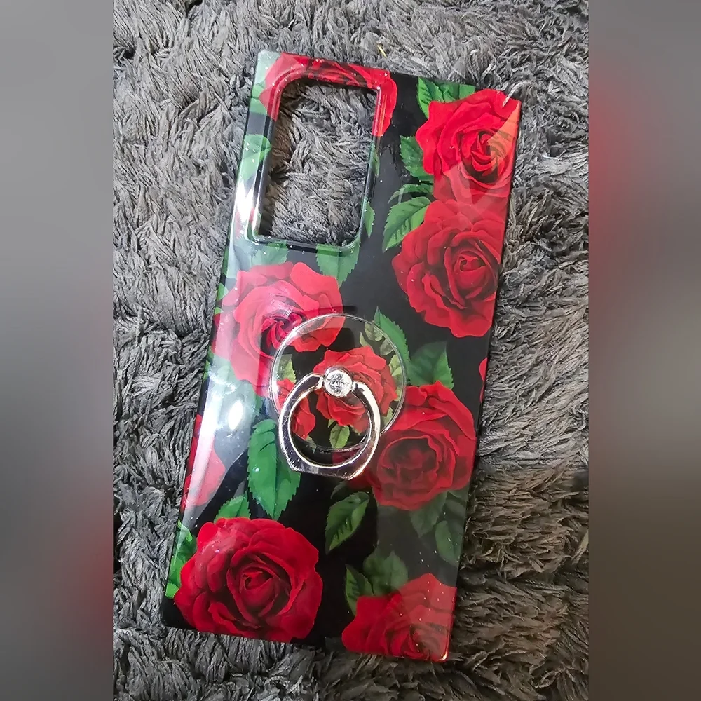 Flaunt Rose Print Square Case